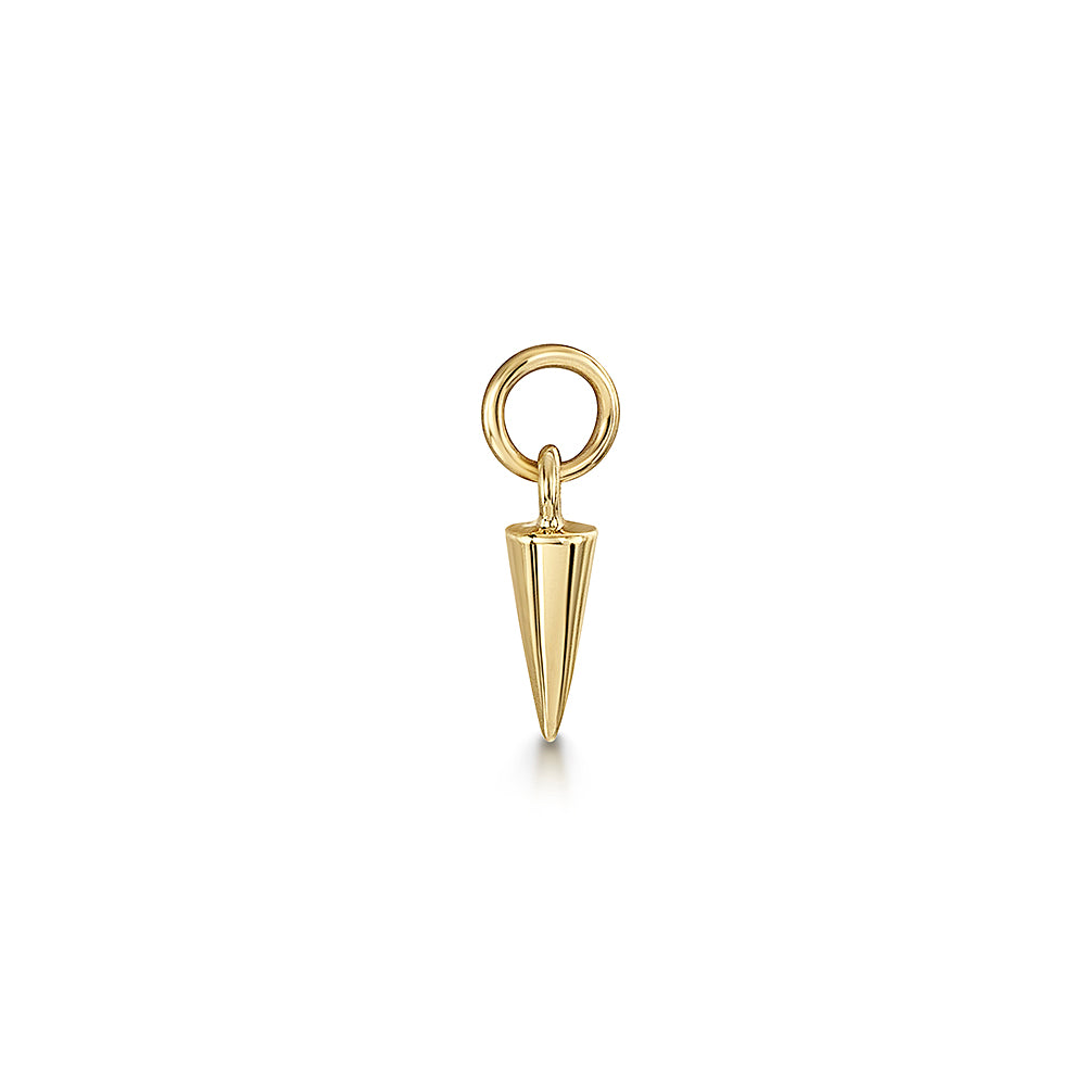 Laura Bond Jewellery 9k solid yellow gold tiny spike earring charm Chains and Charms