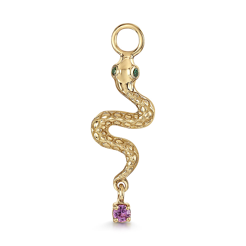 Laura Bond Jewellery Bold and Gold Edinburgh 9k solid yellow gold snake earring charm Chains and Charms