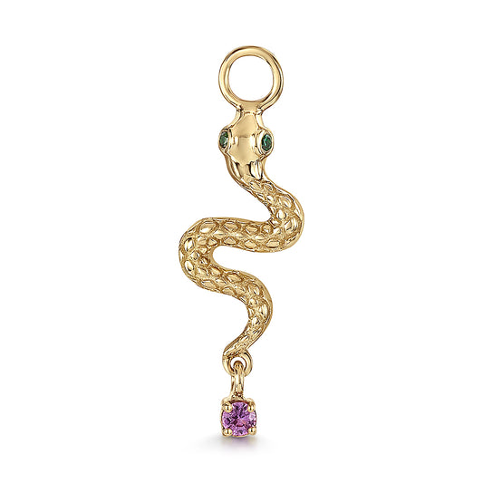 astrid miyu maria tash 9k solid yellow gold snake earring charm Chains and Charms Laura Bond