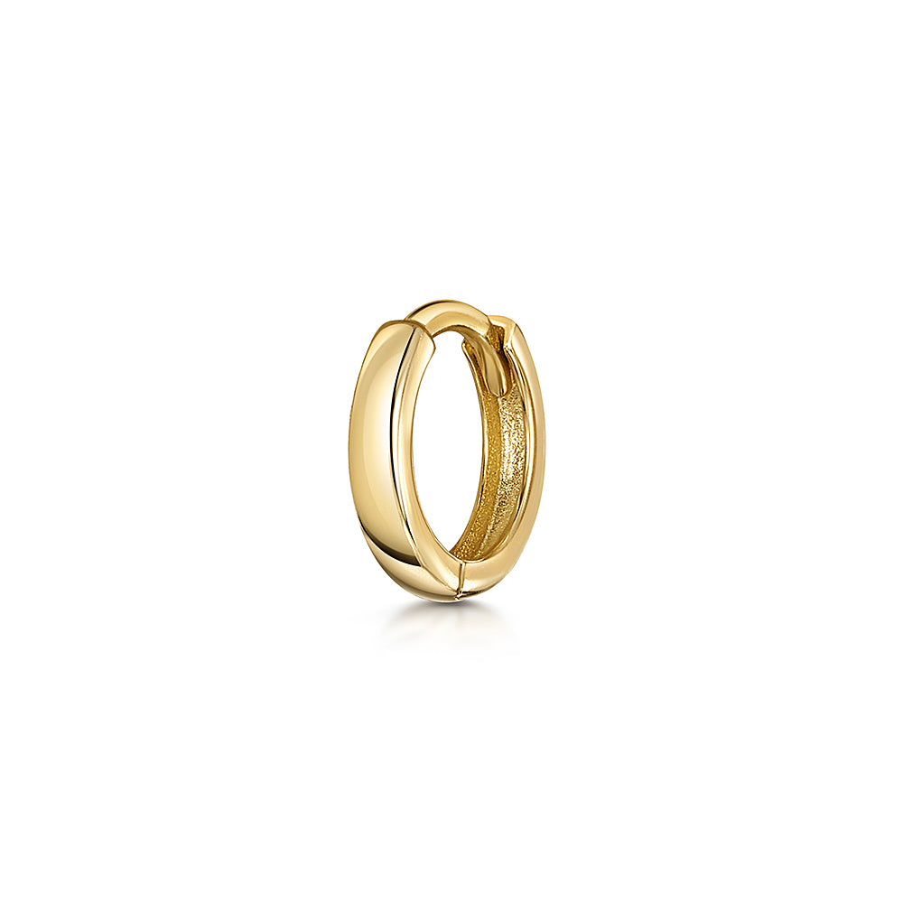 9k solid yellow gold 6mm simple mini huggie earring Huggies and Hoops Laura Bond Jewellery