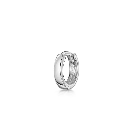 Laura Bond Jewellery Bold and Gold Edinburgh 9k solid white gold 5mm simple teeny tiny huggie earring Huggies and Hoops