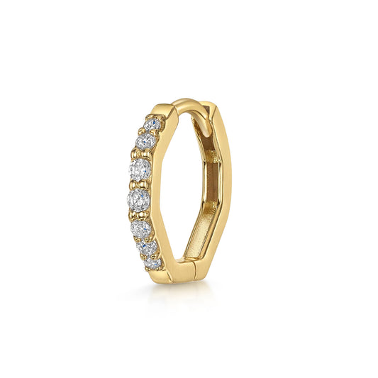 Laura Bond Jewellery 9k solid yellow gold Octavia huggie hoop 8mm Huggies and Hoops