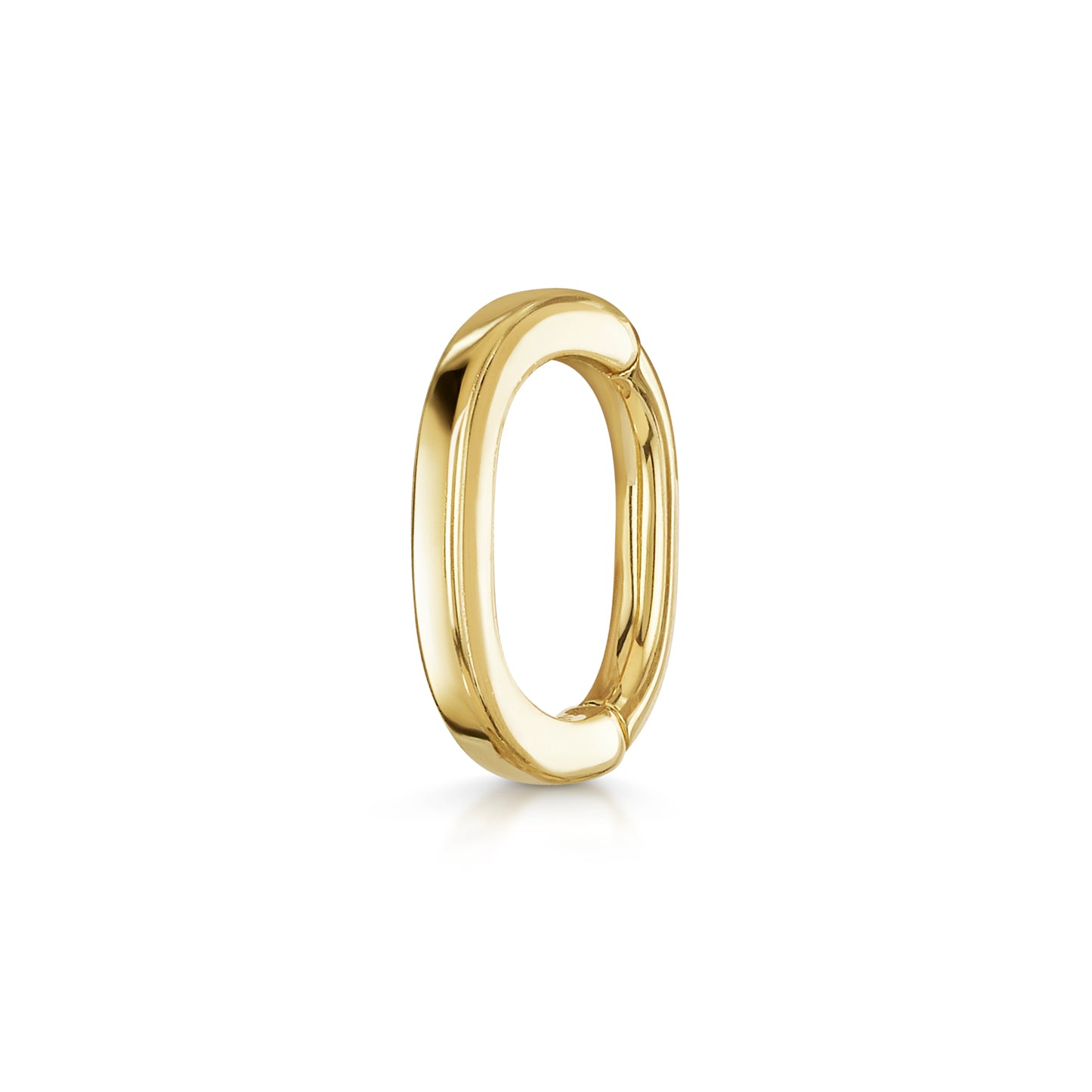 Laura Bond Jewellery 9k solid yellow gold 7mm 16g oval rook clicker hoop earring Huggies and Hoops