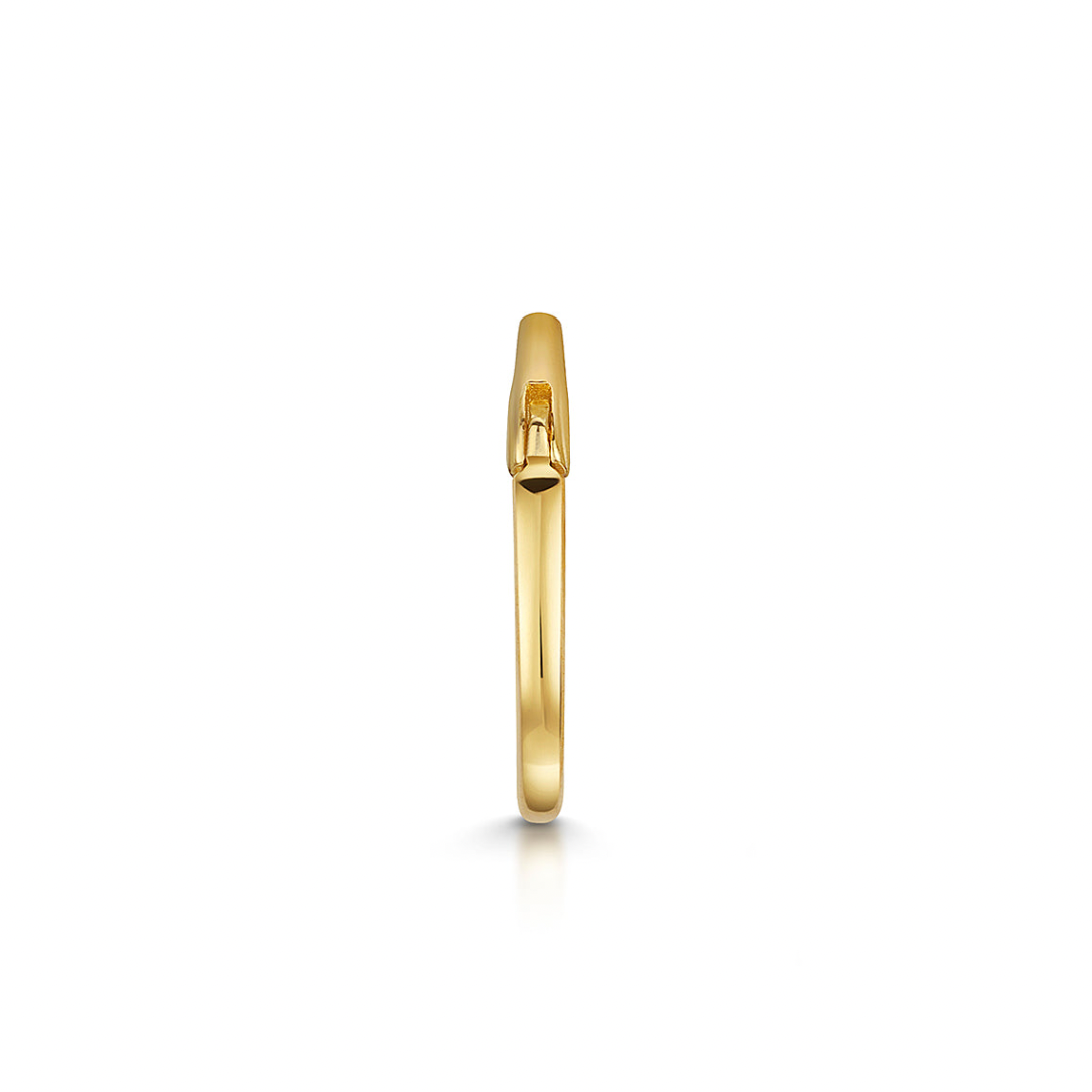 Laura Bond Jewellery 9k solid yellow gold 18g clicker hoop earring Huggies and Hoops