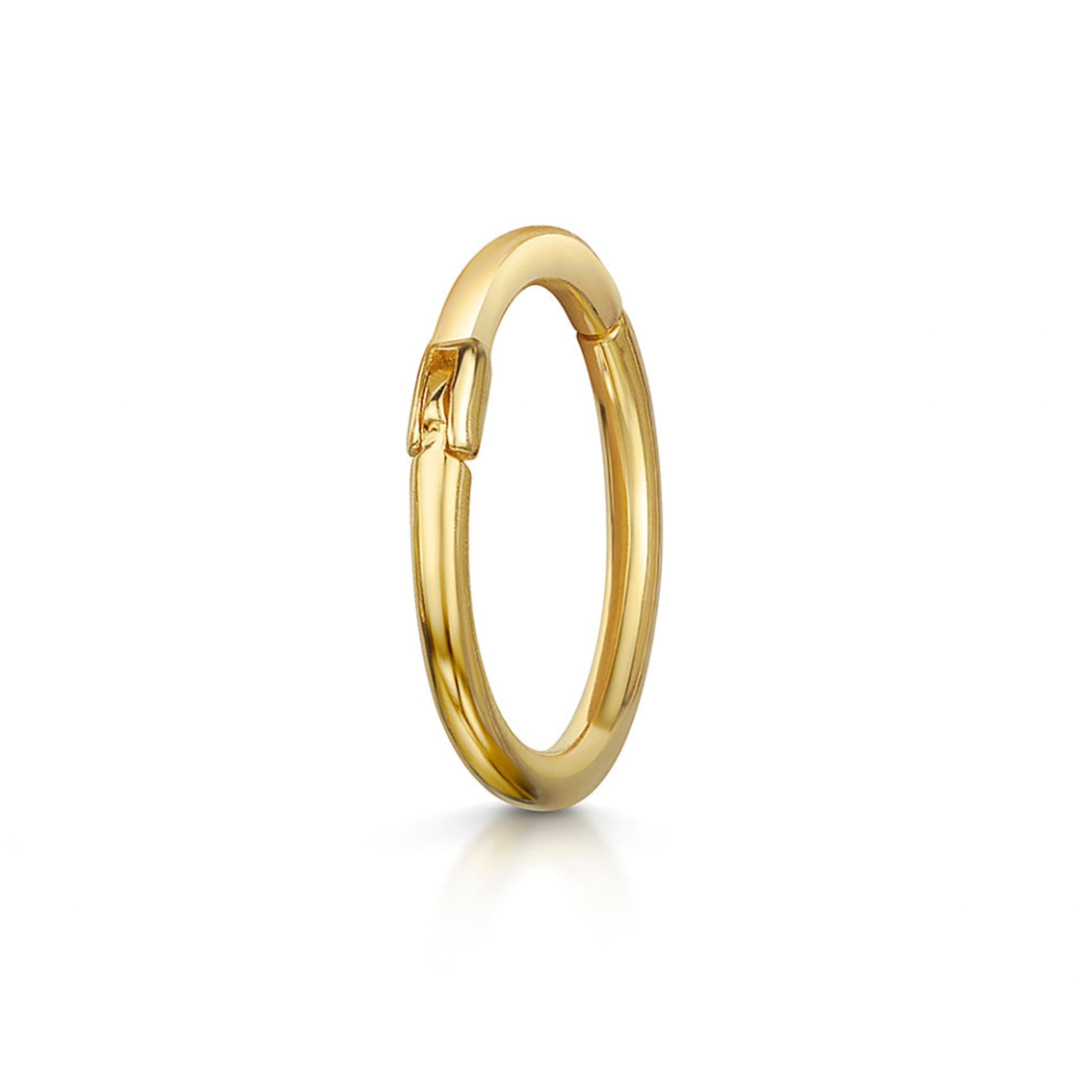 9k solid yellow gold clicker hoop earring