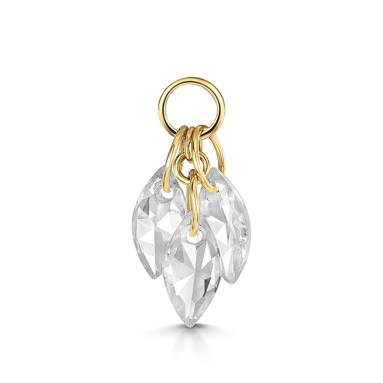 9k solid yellow gold Lumi droplet earring charm Chains and Charms Laura Bond Jewellery
