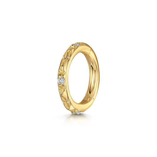 astrid miyu maria tash 9k solid yellow gold stardust clicker hoop Huggies and Hoops Laura Bond