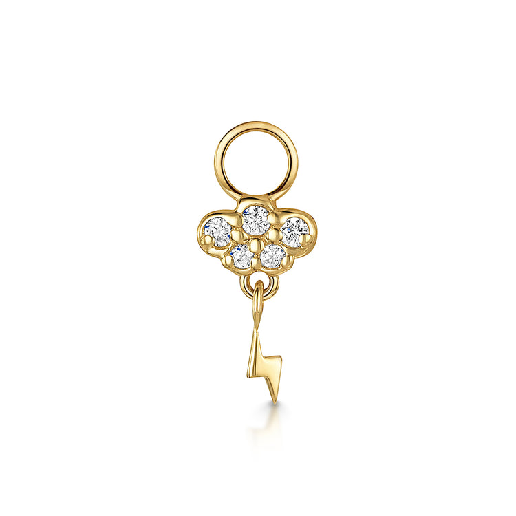 9k solid yellow gold storm cloud earring charm Chains and Charms Laura Bond Jewellery