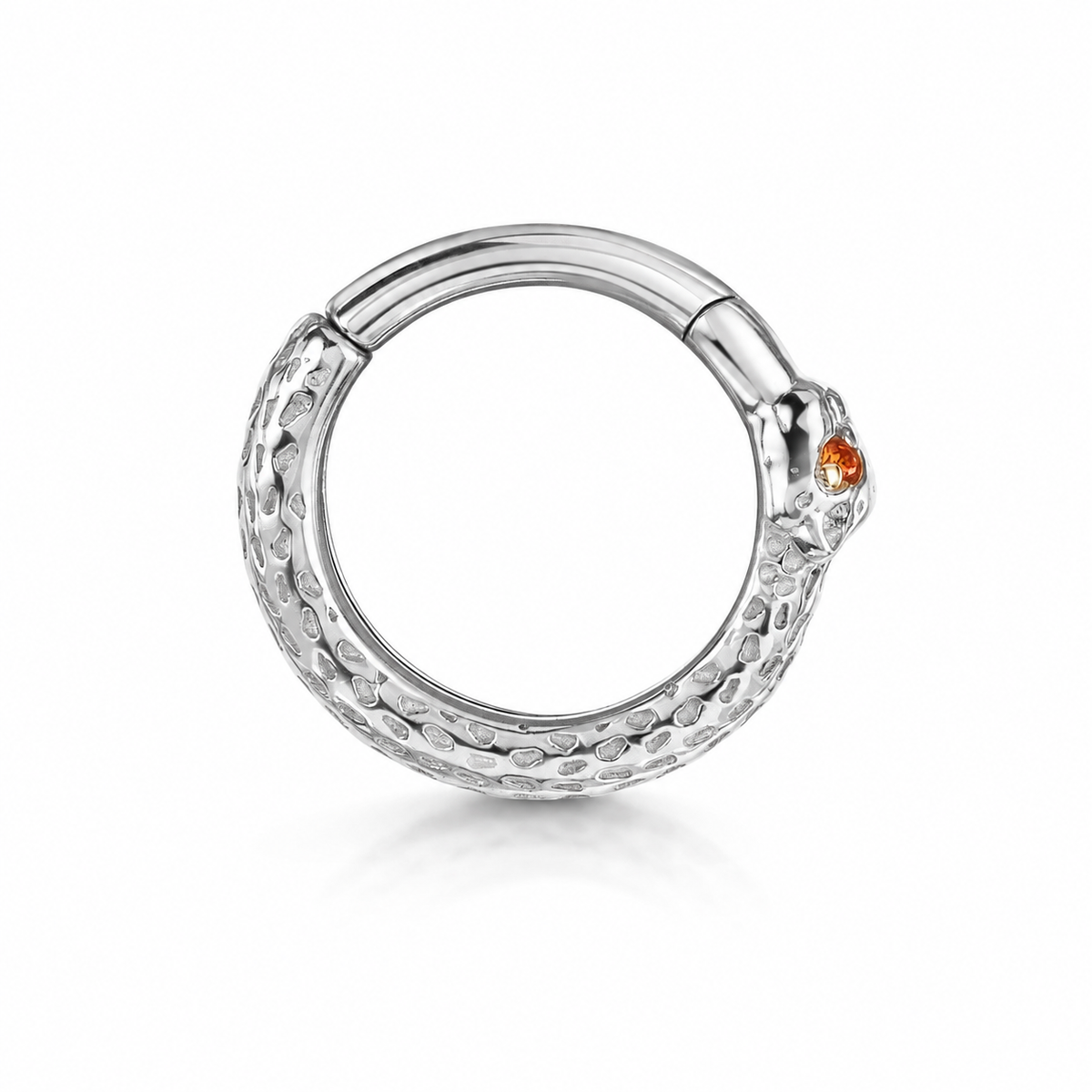 9k solid white gold Leopard clicker hoop earring Huggies and Hoops Laura Bond Jewellery
