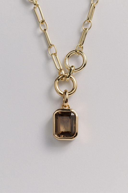 Smoky Quartz Charm Necklace
