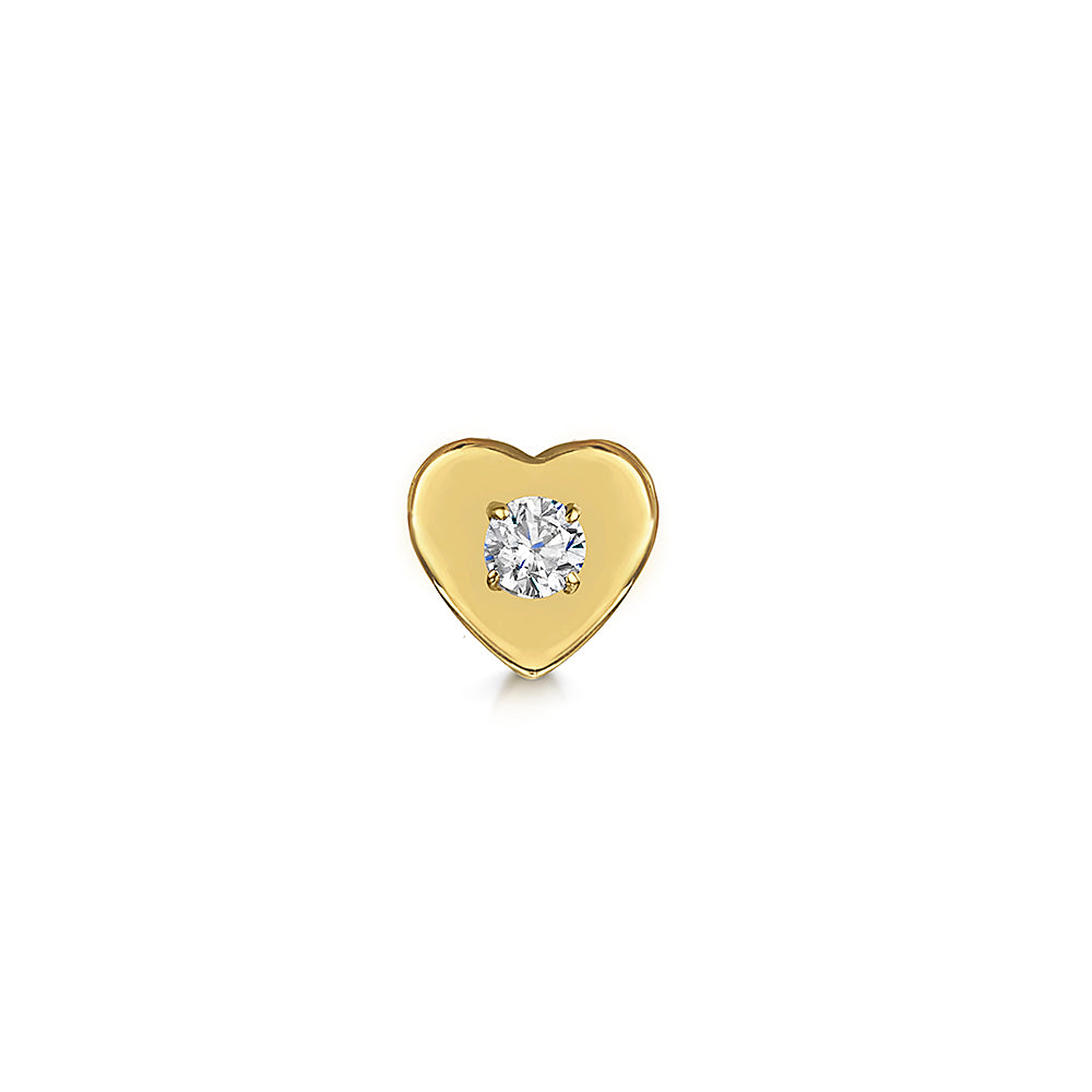 Laura Bond Jewellery 9k solid yellow gold 2mm tiny crystal gem flat back labret stud earring 6mm Cartilage Studs