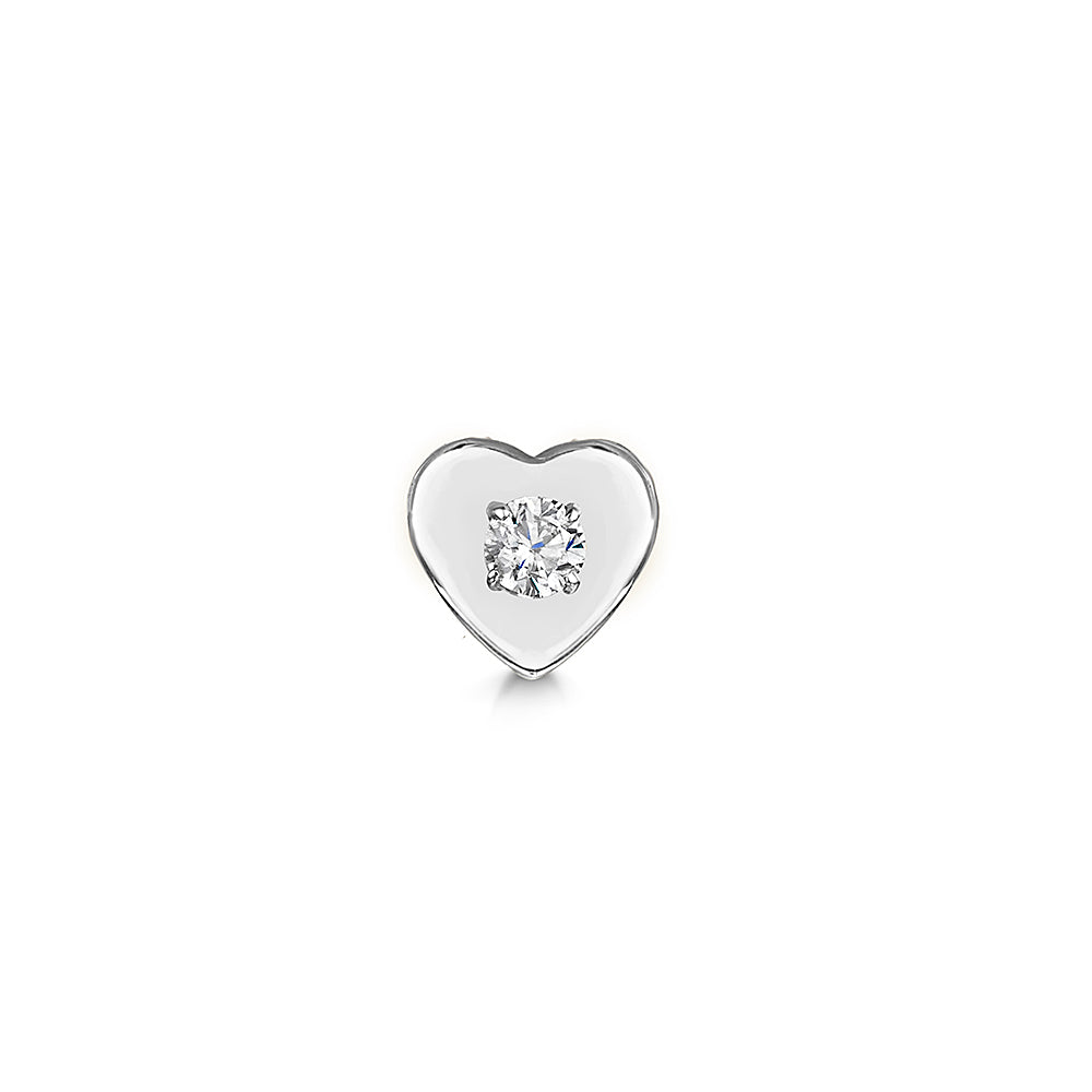 14k solid white gold 2mm tiny crystal gem flat back labret stud earring 8mm Cartilage Studs Laura Bond Jewellery