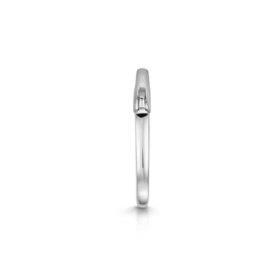 Laura Bond Jewellery 9k solid white gold 16g clicker hoop earring Huggies and Hoops