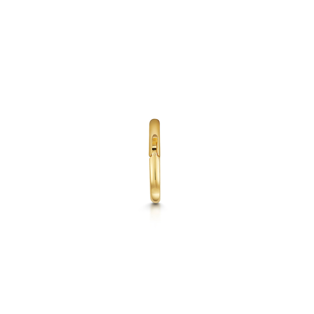 Laura Bond Jewellery Bold and Gold Edinburgh 9k solid yellow gold 6mm 16g clicker hoop earring Huggies and Hoops